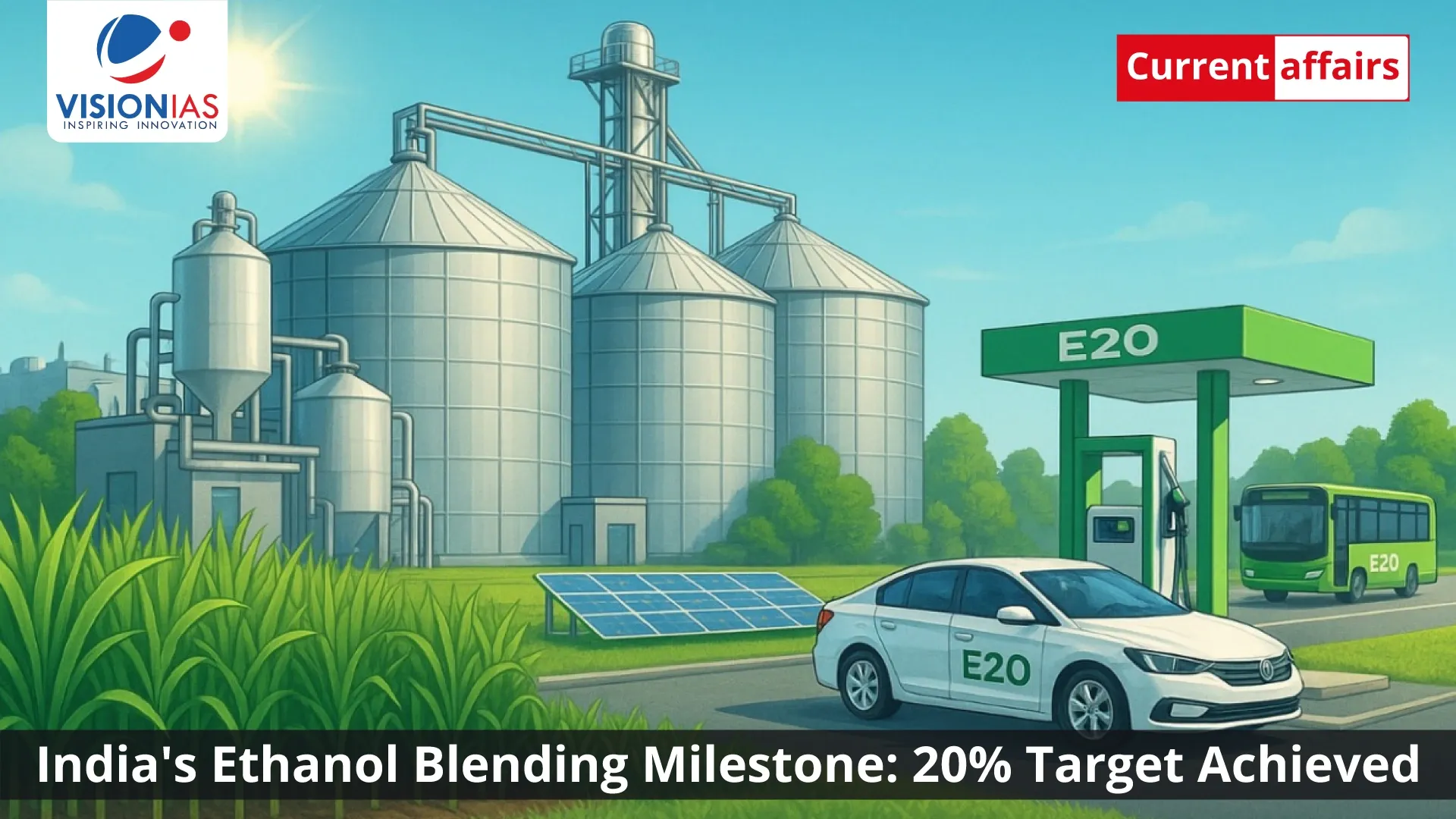 India's Ethanol Blending Milestone: 20% Target Achieved