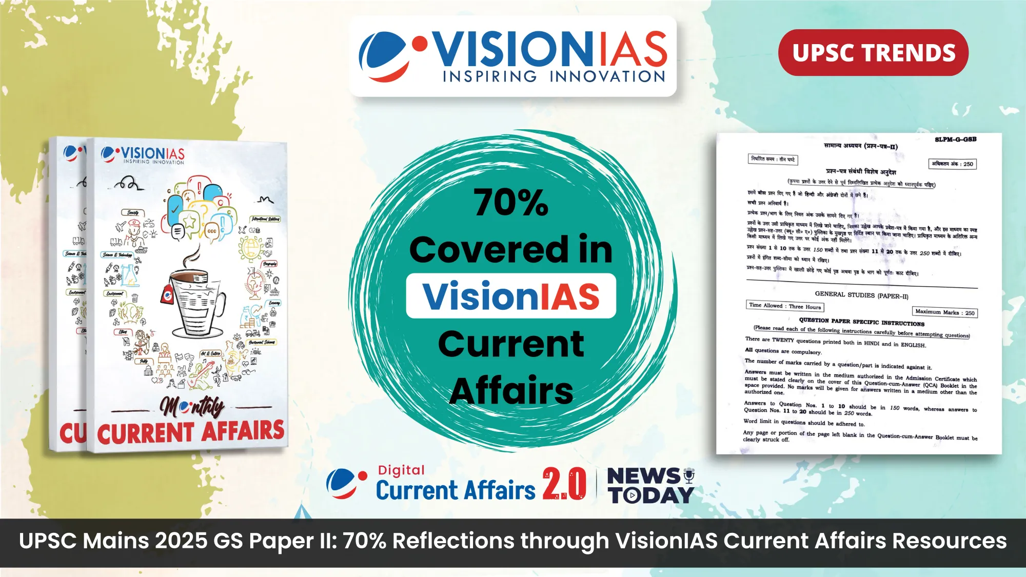 UPSC Mains 2025 GS Paper II: 70% Reflections through VisionIAS Current Affairs Resources