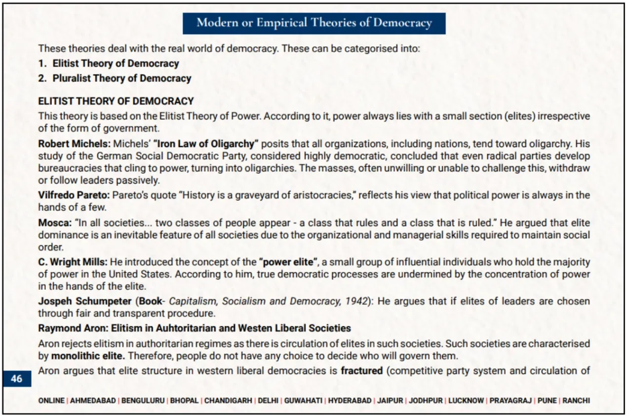 elite theory of democracy 