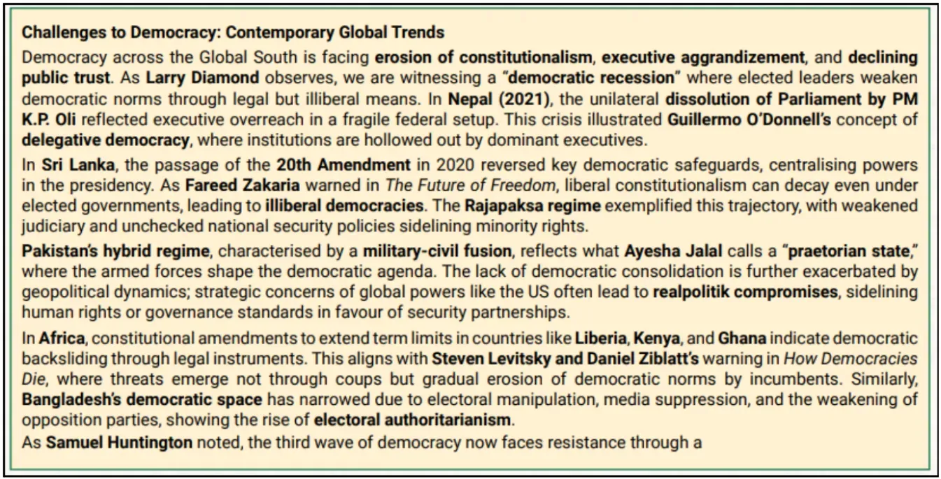 democratic backlash