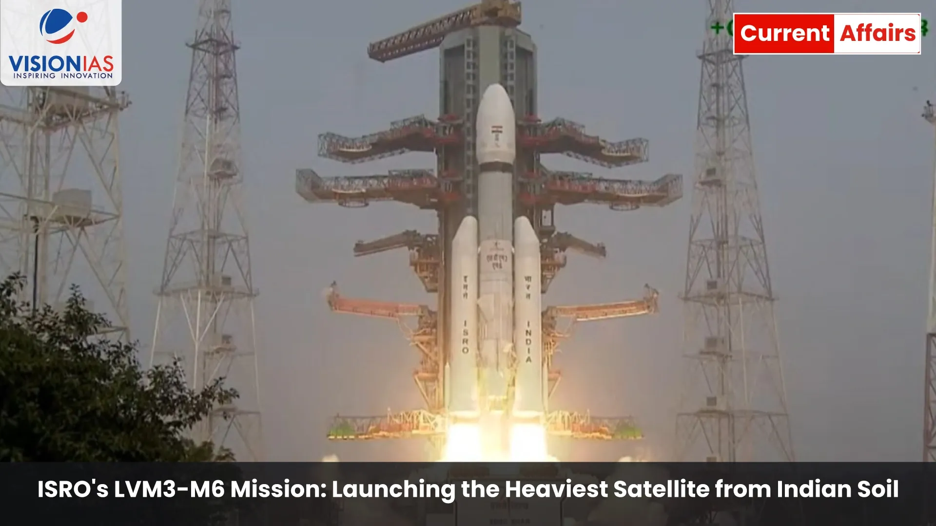 ISRO's LVM3-M6 Mission: Launching the Heaviest Satellite from Indian Soil