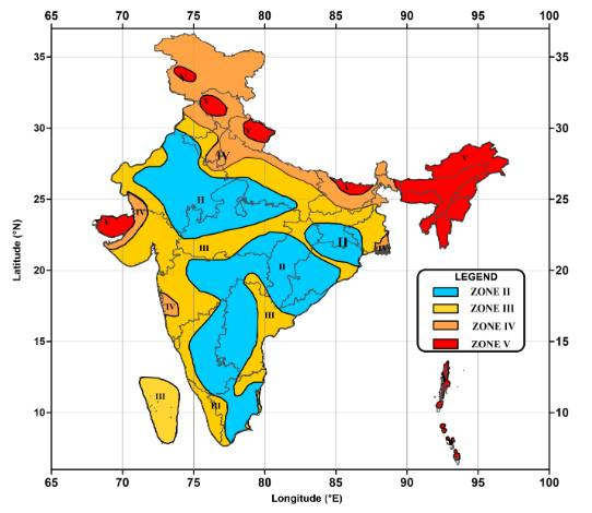 india earthquake zone