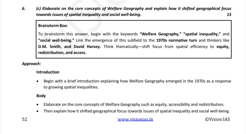 Geography Optional Paper 1 