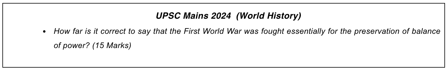 UPSC mains, World History