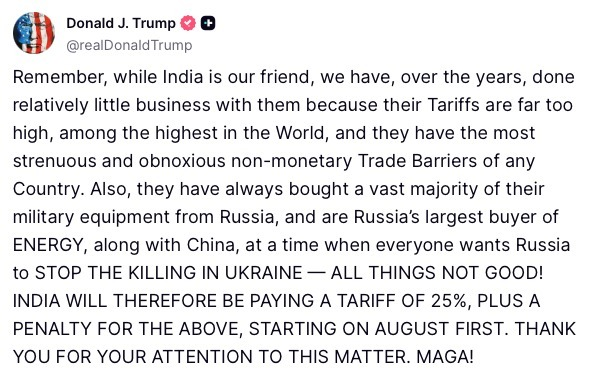 Tariff on India
