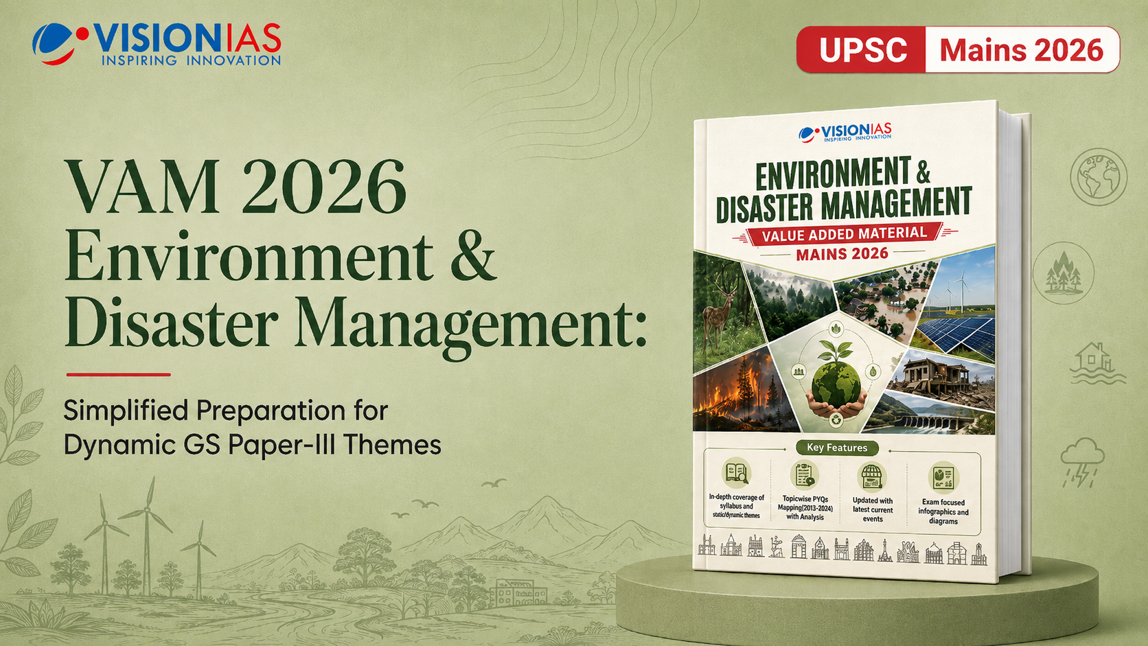 VisionIAS VAM 2026 Environment & Disaster Management: Simplified Preparation for Dynamic GS Paper-III Themes