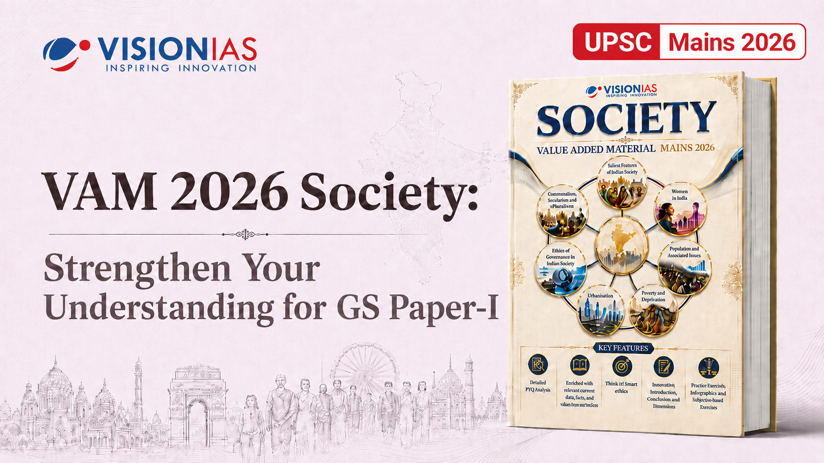 VisionIAS VAM 2026 Society: Strengthen Your Understanding for UPSC Mains GS Paper-I